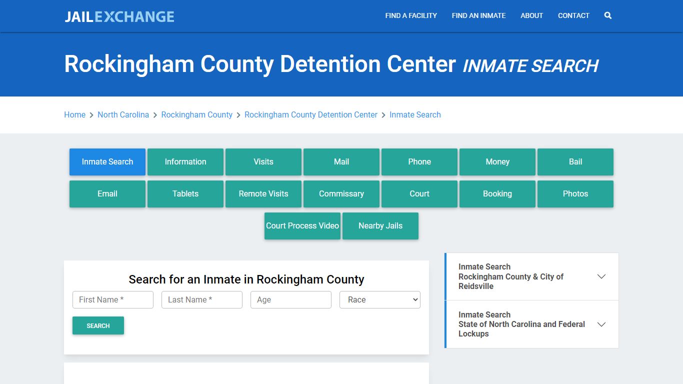 Rockingham County Detention Center Inmate Search - Jail Exchange