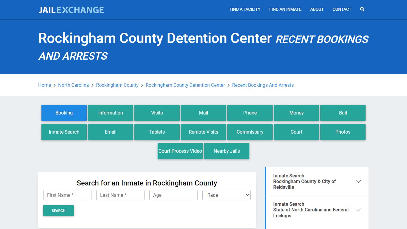 Rockingham County Detention Center Recent Bookings And Arrests